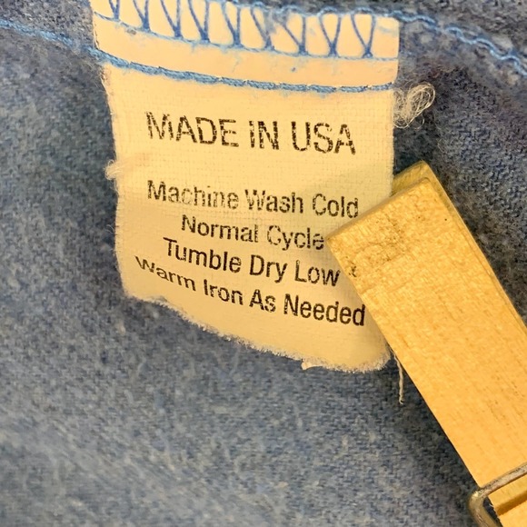 Marine Layer Blue Long Sleeve Button Up Work Shirt 100% Cotton Size Medium - Picture 8 of 12